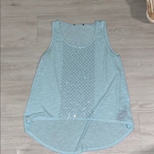 Aqua sparkly top